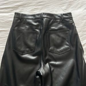 Gisel faux leather straight legged pants.